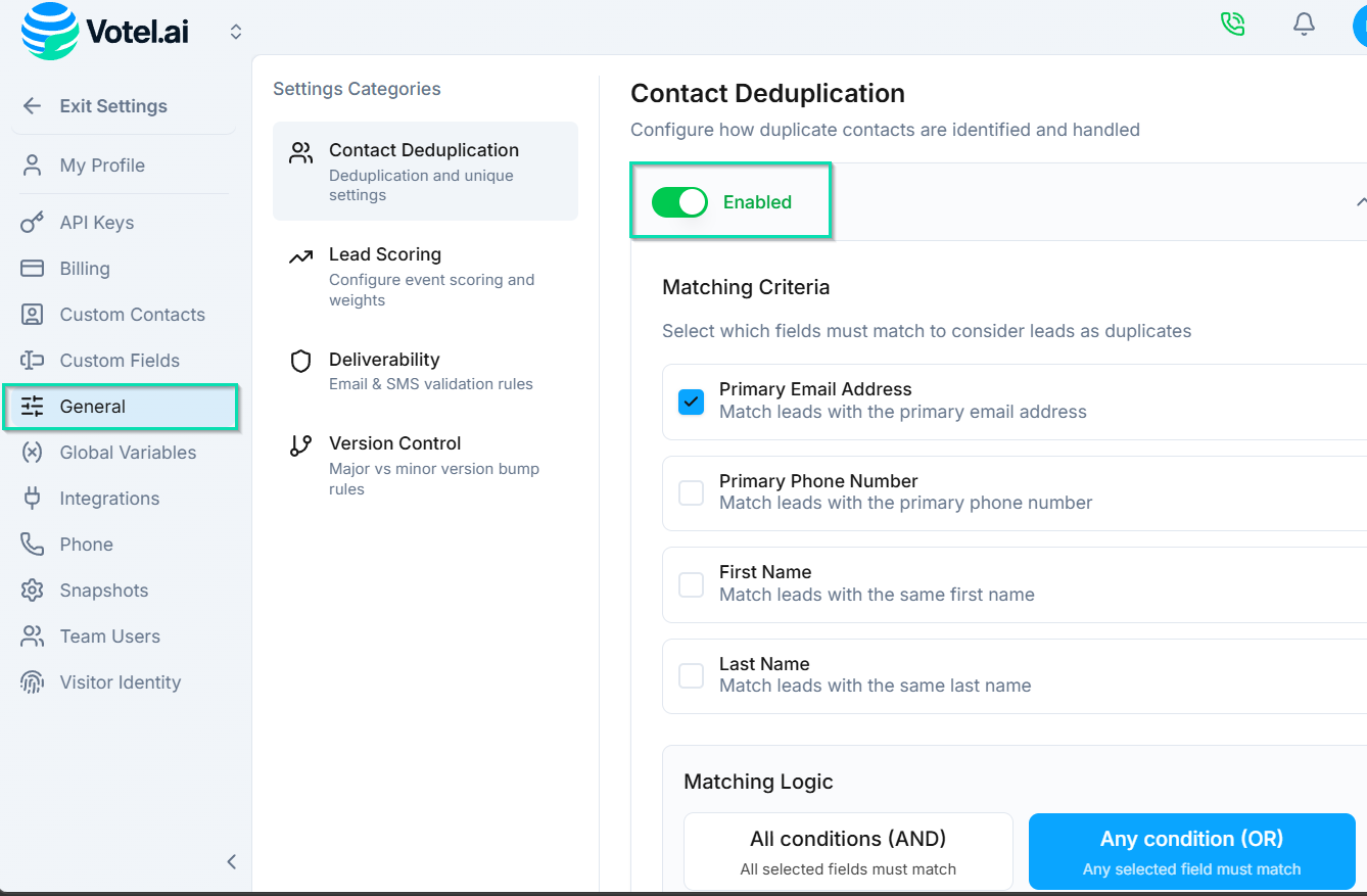 Enabling Deduplication